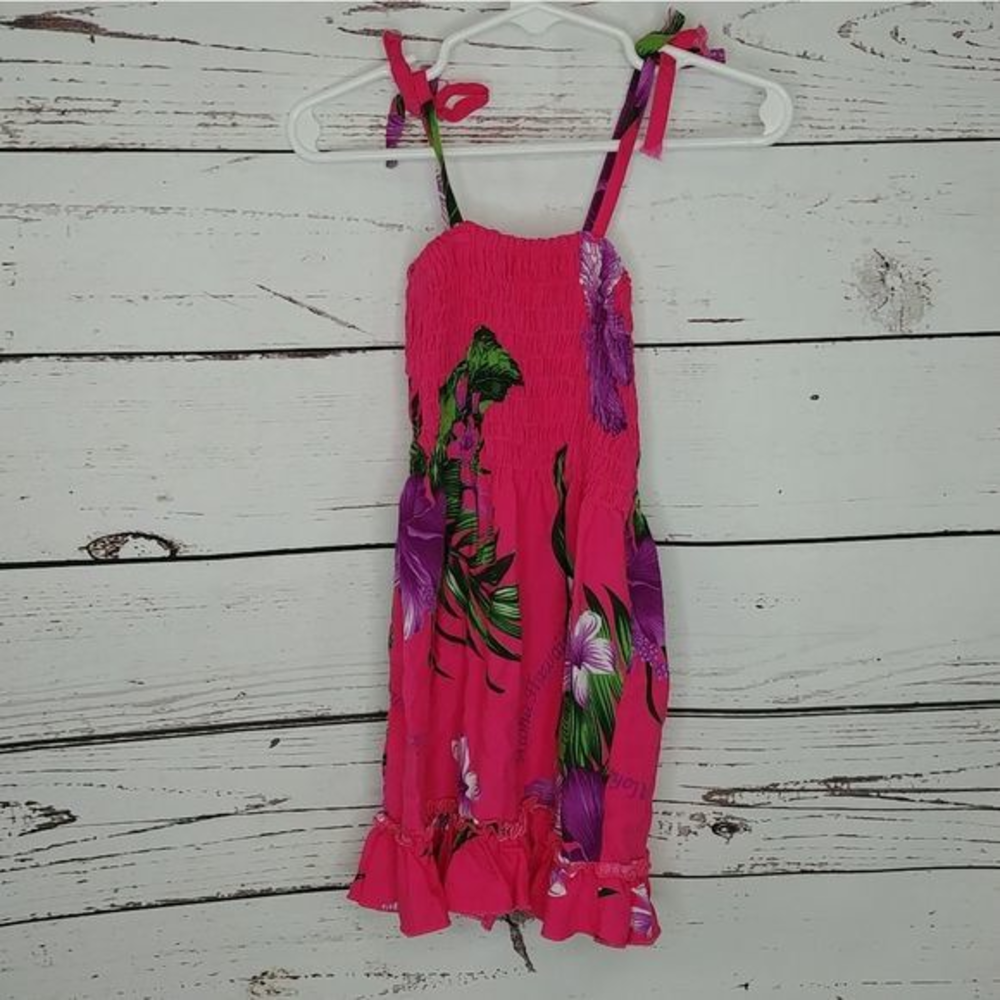 Aloha Fashion Pink Tropical Hawaiian Dress